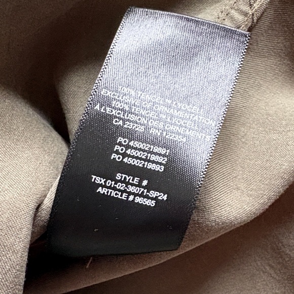 Aritzia Olive Green Button-Up Blouse - Picture 6 of 6